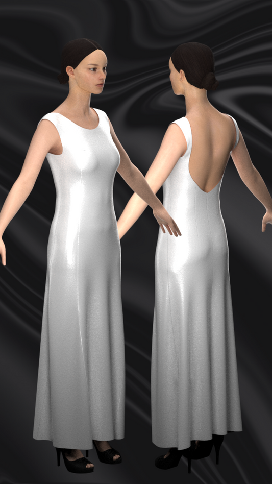 Elegant Sleeveless Long Dress – Digital Sewing Pattern